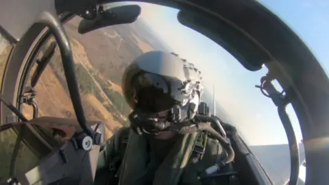 RAF Cockpit footage of the RAF pilots in flight