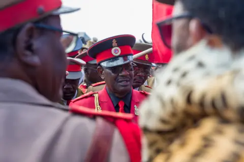 Getty Images The Herero paramount chief, Vekuii Rukoro