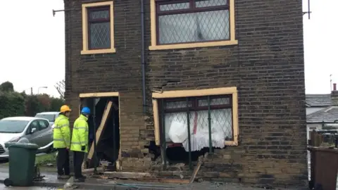 BBC The scene of the crash