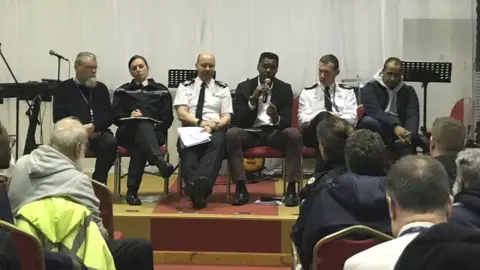 BBC Community Legitimacy Panel sitting with Gloucestershire Police in a church