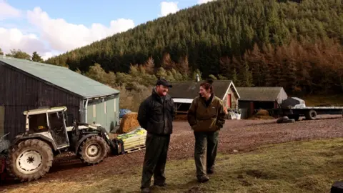 BBC Mark and Laura Day who live at Carlcroft Farm in Alwinton, Northumberland