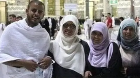 PA Ibrahim Halawa with his sisters Fatima, Omaima and Somaia