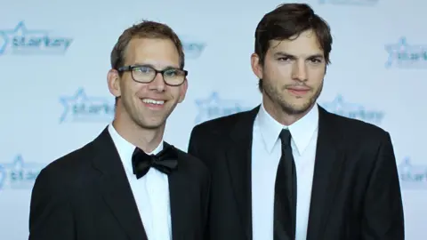 Getty Images Michael and Ashton Kutcher