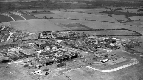 London Luton Airport Luton Airport in camouflage in World War Two