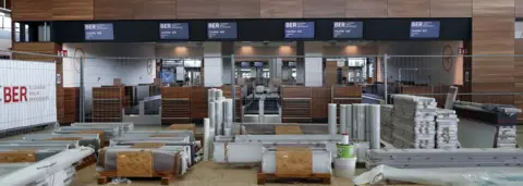 EPA The main hall of the Berlin Brandenburg Airport (BER) still under construction, in Schoenefeld, Germany, 19 May 2017.