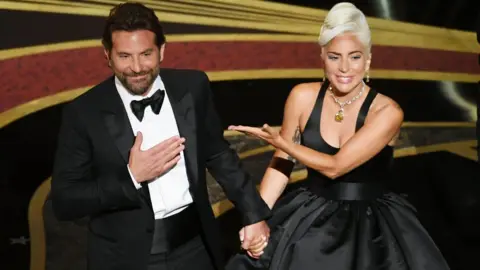 Getty Images Bradley Copper and Lady Gaga onstage during the 91st Annual Academy Awards