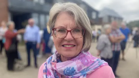 Jenny Kirk/BBC Janette Standing on Mistley Quay