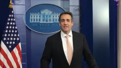 NYCourts Michael Cohen at the White House after his meeting with Donald Trump in the Oval Office