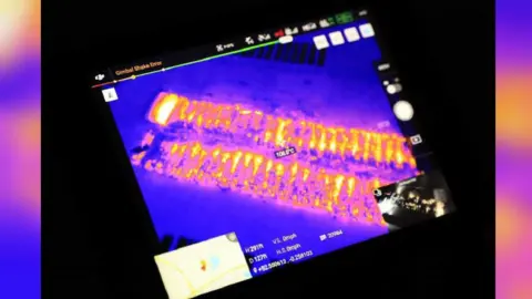 Cambridgeshire Police Thermal image of fire