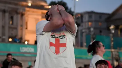Getty Images A stressed England fan