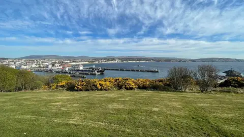 BBC Field on Douglas Head overlooking the bay
