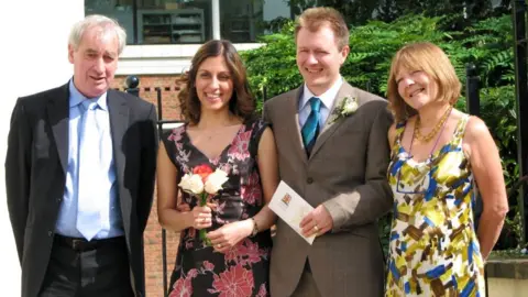 Ratcliffe family Nazanin Zaghari-Ratcliffe and Richard Ratcliffe on their 2009 wedding day with Richard's parents