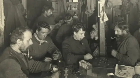 Getty/ Scott Polar Research Institute Crew on the Endurance during the Imperial Trans-Antarctic Expedition, 1914-17, led by Ernest Shackleton