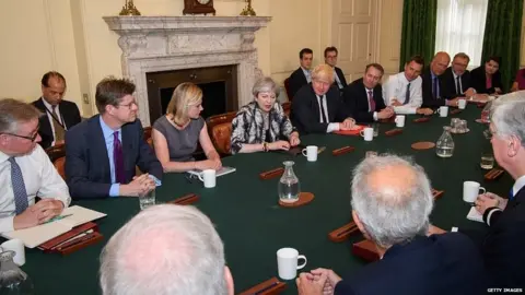 Getty Images Theresa May at cabinet