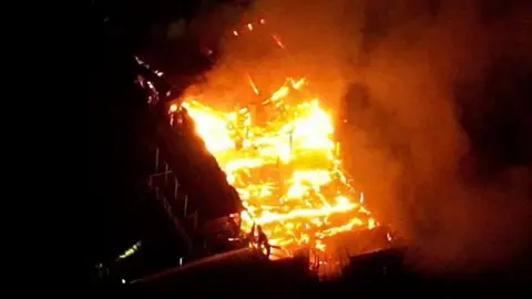 Fire at derelict Gorleston football ground