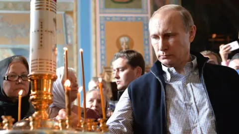 ALEXEI DRUZHININ/AFP Russian President Vladimir Putin visits Valaam monastery in 2016