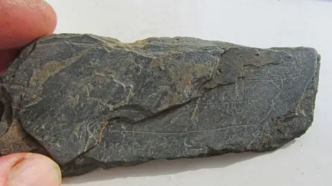 Guernsey Museums Slate drawing of a boat