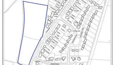 Guildford Borough Council A Guilford Borough Council map of the land on Send Hill