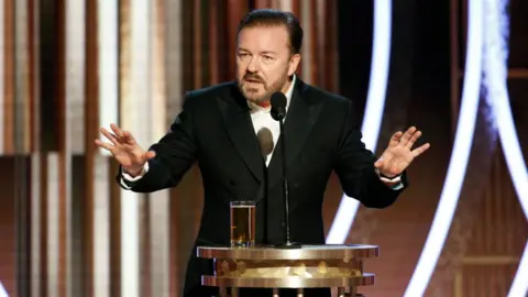 Getty Images Apple became the target of Ricky Gervais