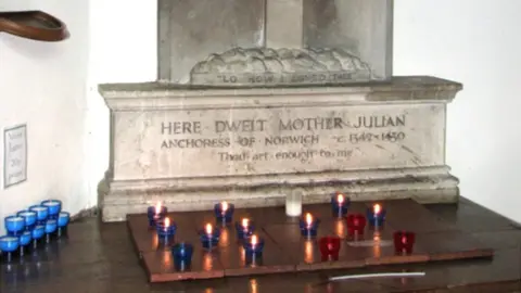 Evelyn Simak/Geograph Memorial to Julian in St Julian's church