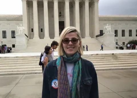 Rachel Gill, 22, recently graduated and is worried about debasement of the process of confirming a Supreme Court justice