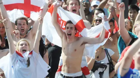 PA England fans cheering