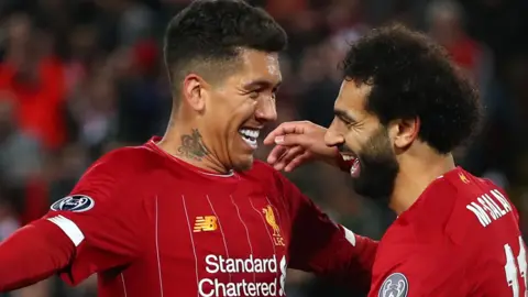 Roberto Firmino and Mohamed Salah