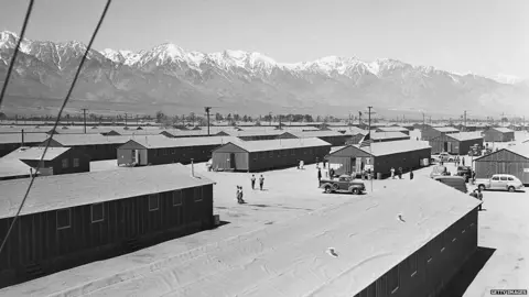 Getty Images Barracks as far as the eye can see at Manzanar War Relocation Center