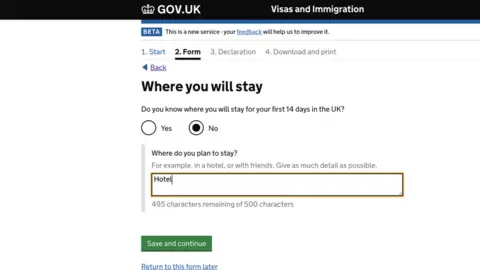BBC/Home Office Screenshot of contact locator form