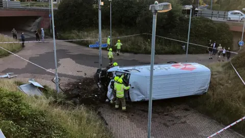 West Bromwich Fire and Rescue Service Pictures from the scene