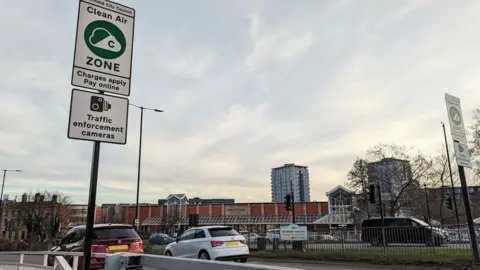 Sheffield City Council CAZ signs in Sheffield