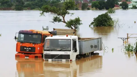Getty Images Flooding near Kaduna River