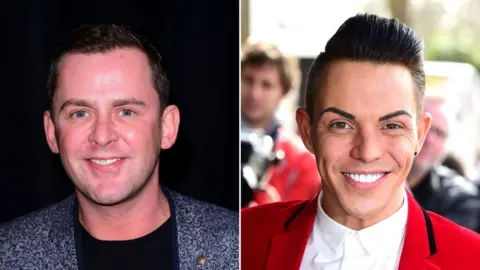Ian West/PA Scott Mills (l) and Bobby Norris (r)