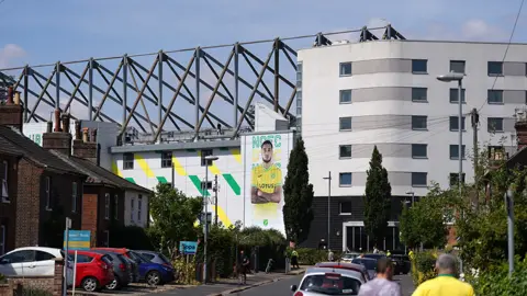 PA Media A general view of outside Norwich City's home ground Carrow Road