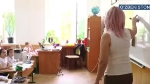 Uzbekistan TV 24 Teacher in Uzbek school