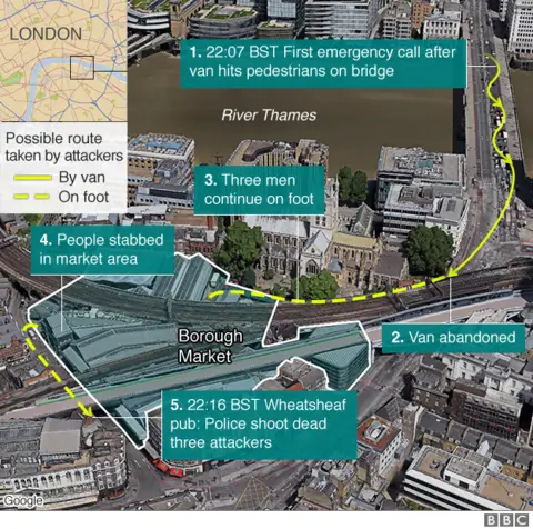 Map of attack scene