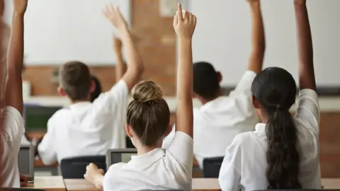 School children in classroom