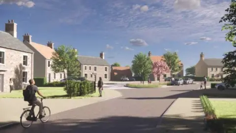 Artist's impression of 37 homes