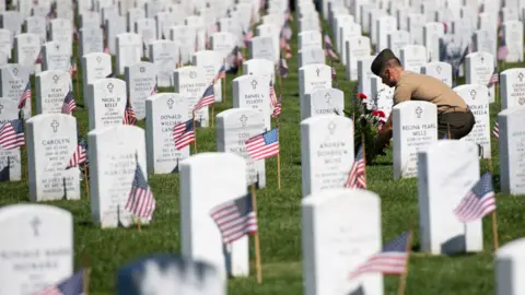 Getty Images US military graves, Arlington National Cemetery