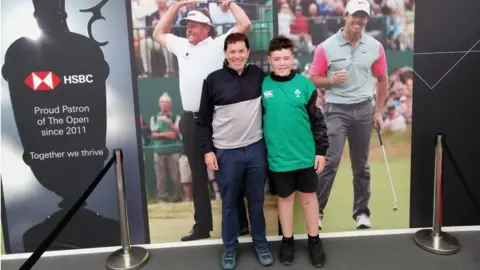 Father and son Adrian and Killian Atkins