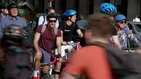 Cyclists in Westminster