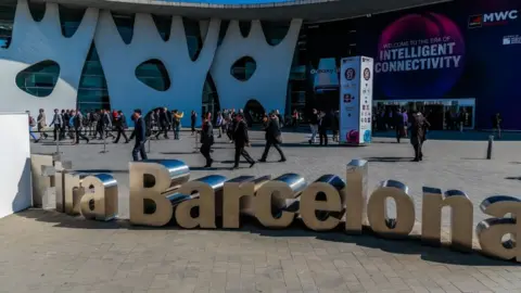 Getty Images entrance to MWC