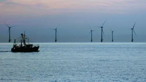 Wind farm off the coast of Norfolk