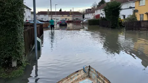 BBC Flooded road