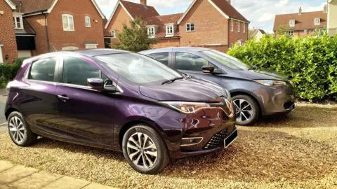 evclicks.co.uk  EVs parked in driveway