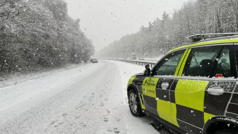 Central Motorway Police Group Snow on the motorway