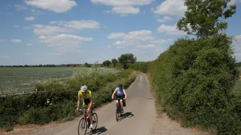 PA Media Cyclists near White Waltham, Berkshire