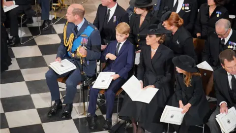 PA Media William, Prince of Wales, Prince George of Wales, Catherine, Princess of Wales and Princess Charlotte of Wales