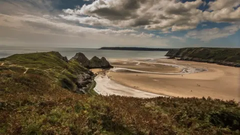 Matthew Jones Three Cliffs Bay on the Gower Peninsula