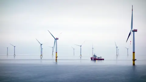 Getty Images Wind turbines